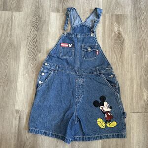 Disney Blue Denim Mickey Mouse Shortalls Overalls